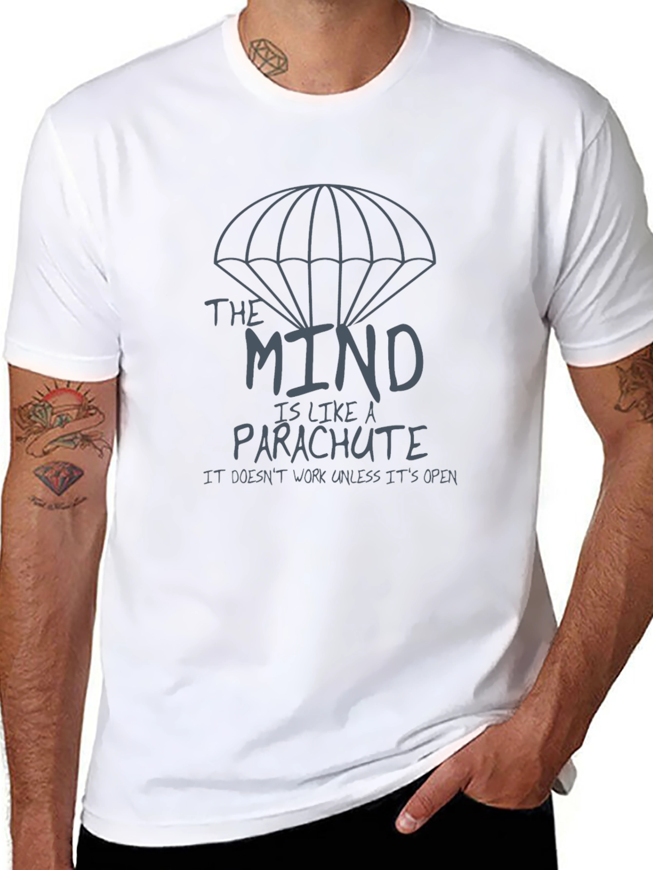 Open Mind Parachute Graphic T-Shirt