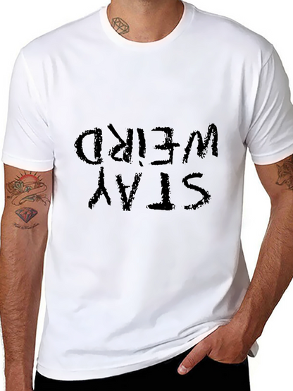Stay Weird Black Graphic Tee