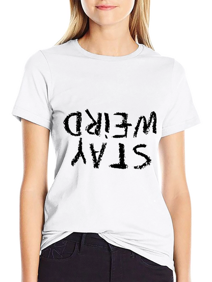 Stay Weird Black Graphic Tee
