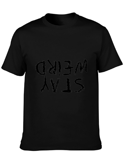 Stay Weird Black Graphic Tee
