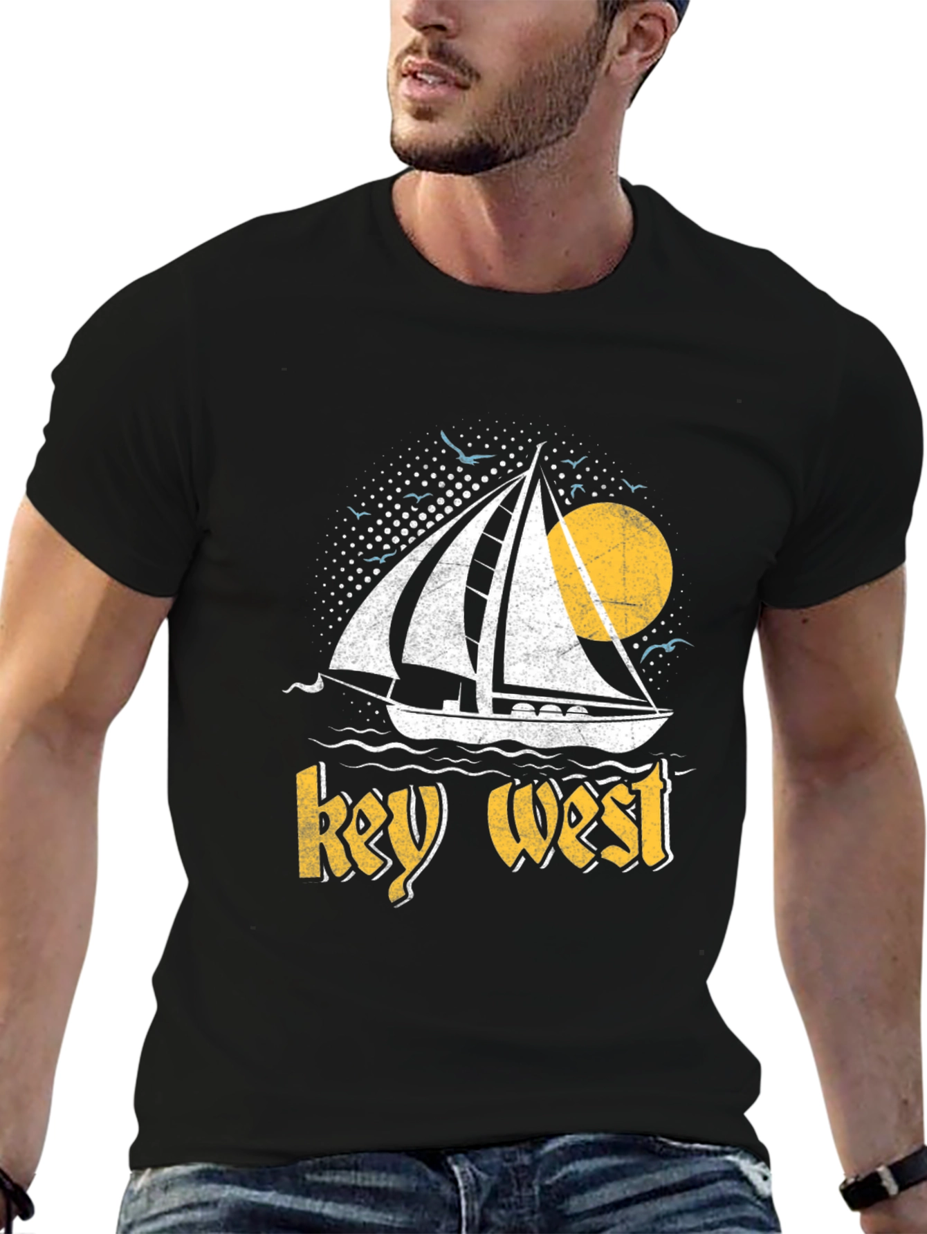 Key West Sailboat Graphic T-Shirt