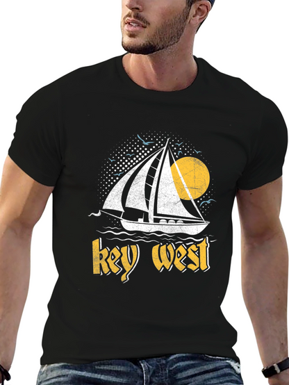 Key West Sailboat Graphic T-Shirt