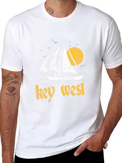 Key West Sailboat Graphic T-Shirt