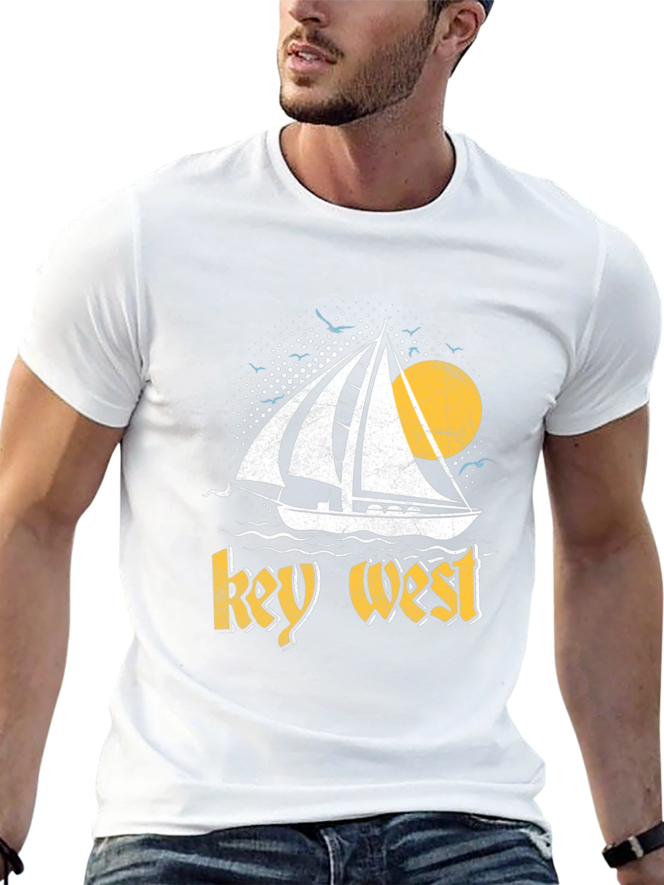 Key West Sailboat Graphic T-Shirt