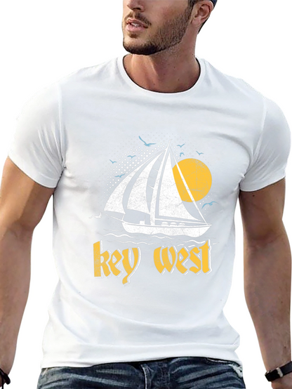 Key West Sailboat Graphic T-Shirt