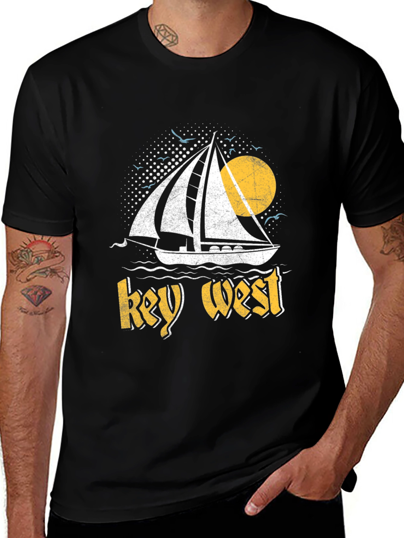 Key West Sailboat Graphic T-Shirt