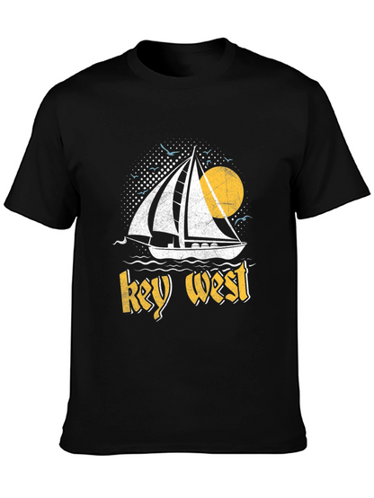 Key West Sailboat Graphic T-Shirt