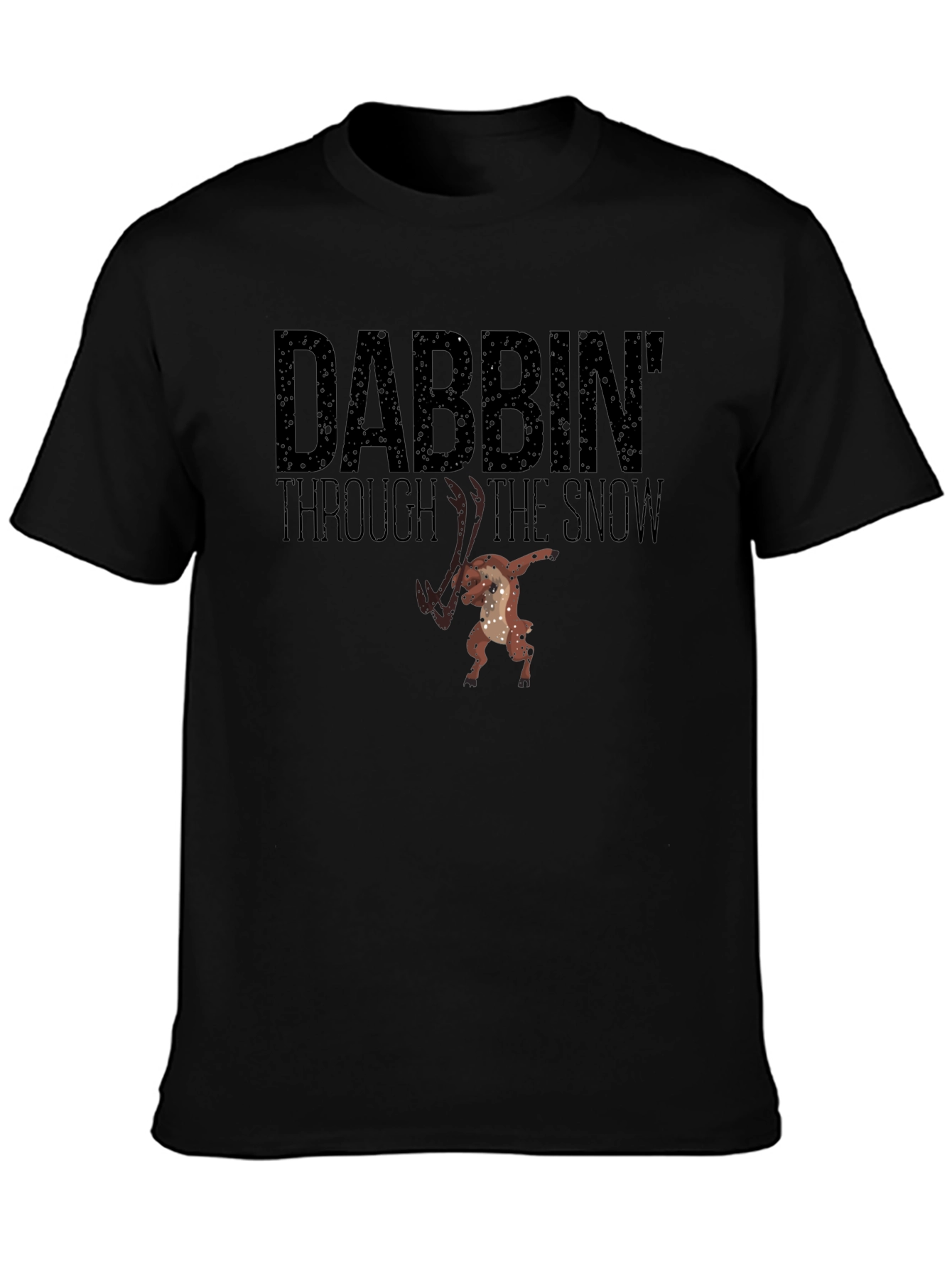 Dabbin Through the Snow Graphic Tee - Black