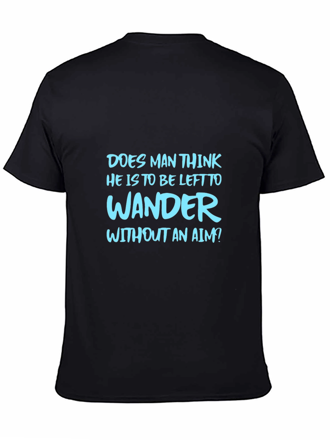 Mens Graphic Tee: Wander Without An Aim
