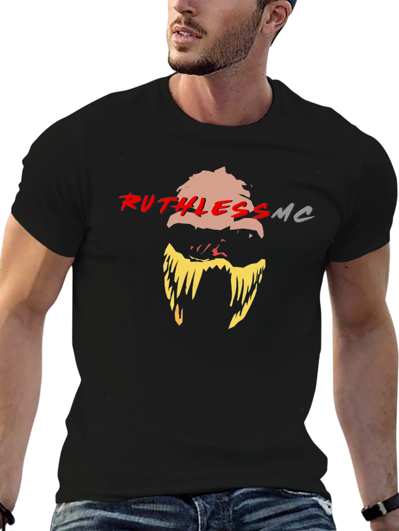 Ruthless MC Graphic Print Black T-Shirt