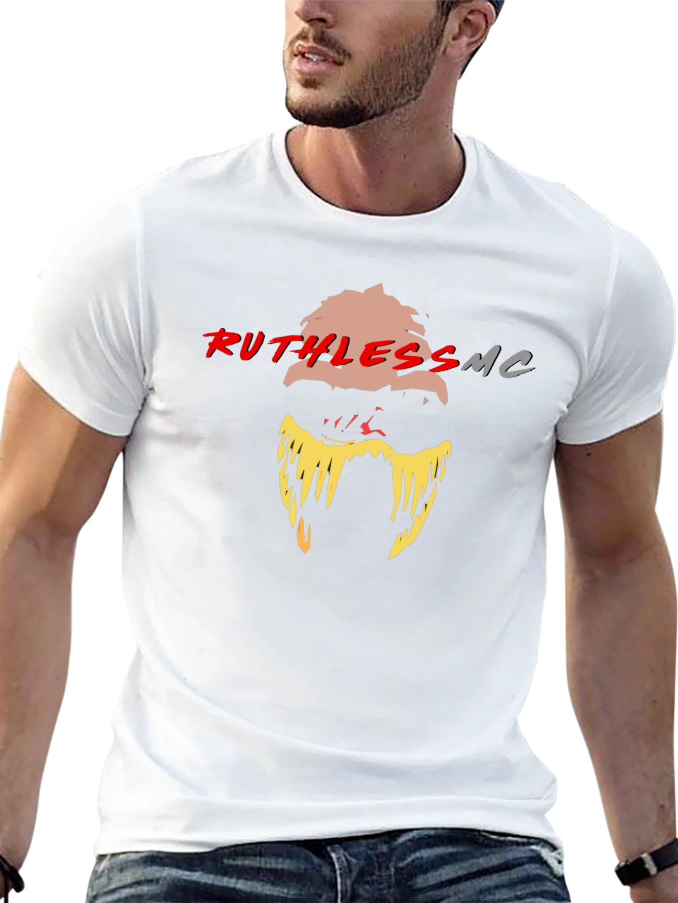 Ruthless MC Graphic Print Black T-Shirt