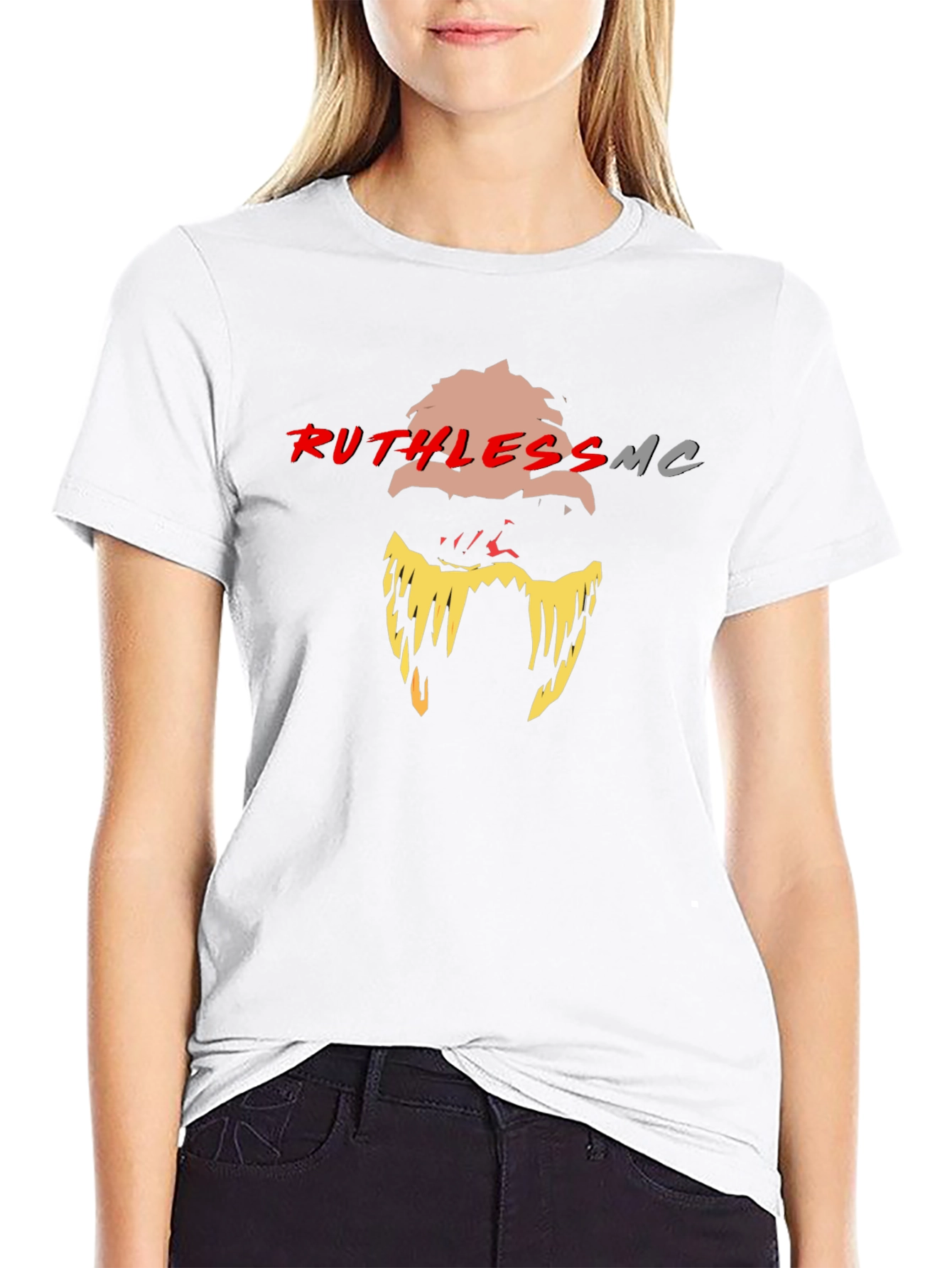 Ruthless MC Graphic Print Black T-Shirt