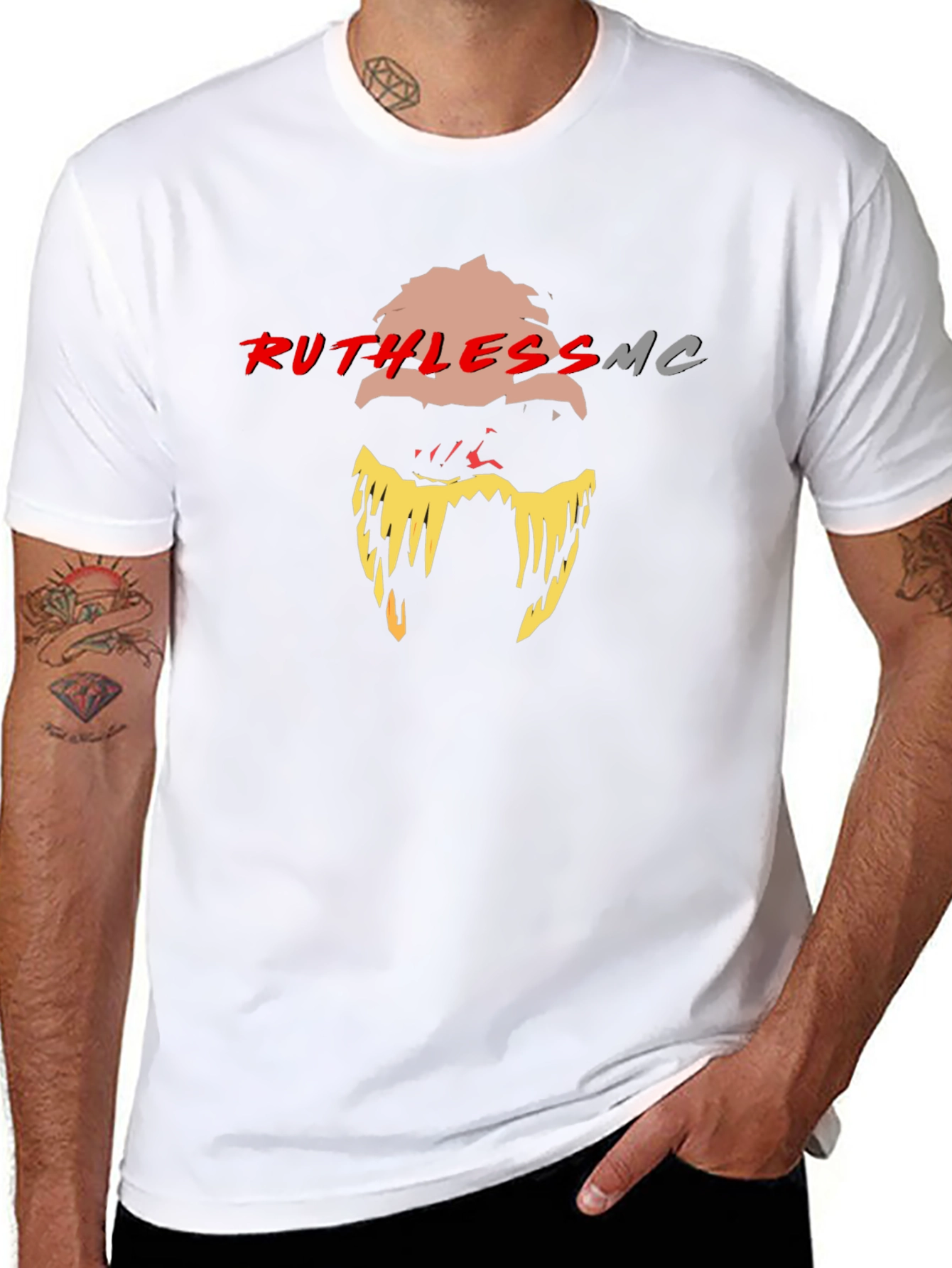 Ruthless MC Graphic Print Black T-Shirt