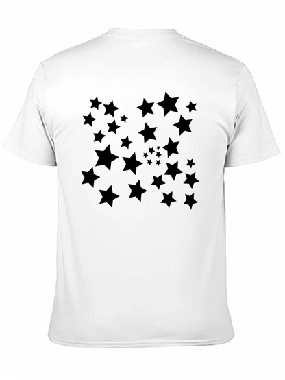 Stylish Black Star Patterned T-Shirt