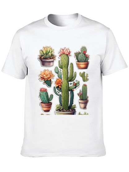 Cactus Plant T-Shirt - Trendy Botanical Design