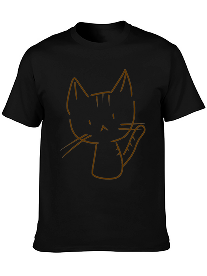 Cool Cat Graphic Tee - Black