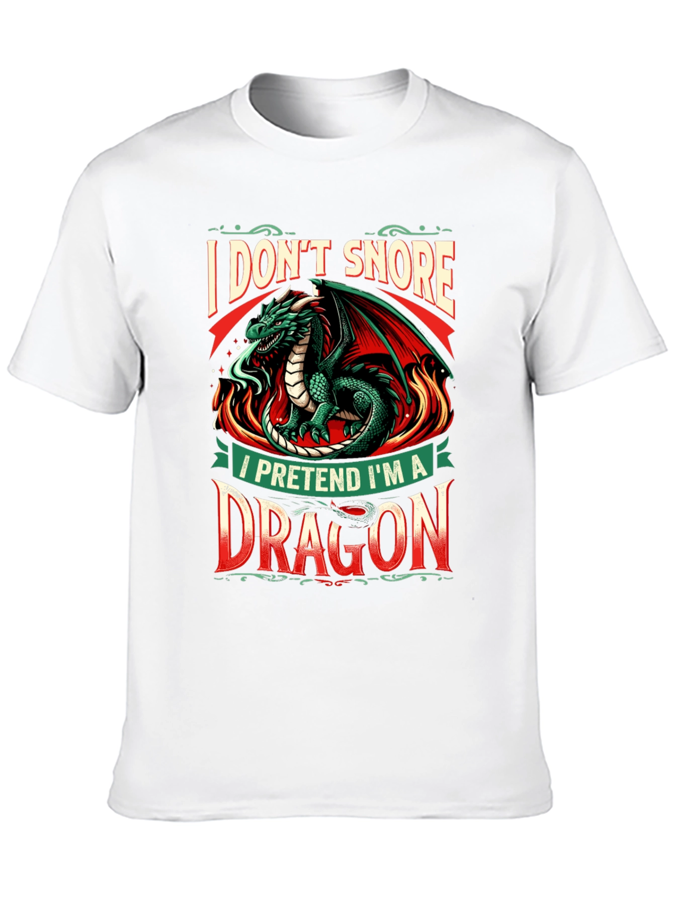 Dragon Snoring T-Shirt - Funny Graphic Tee