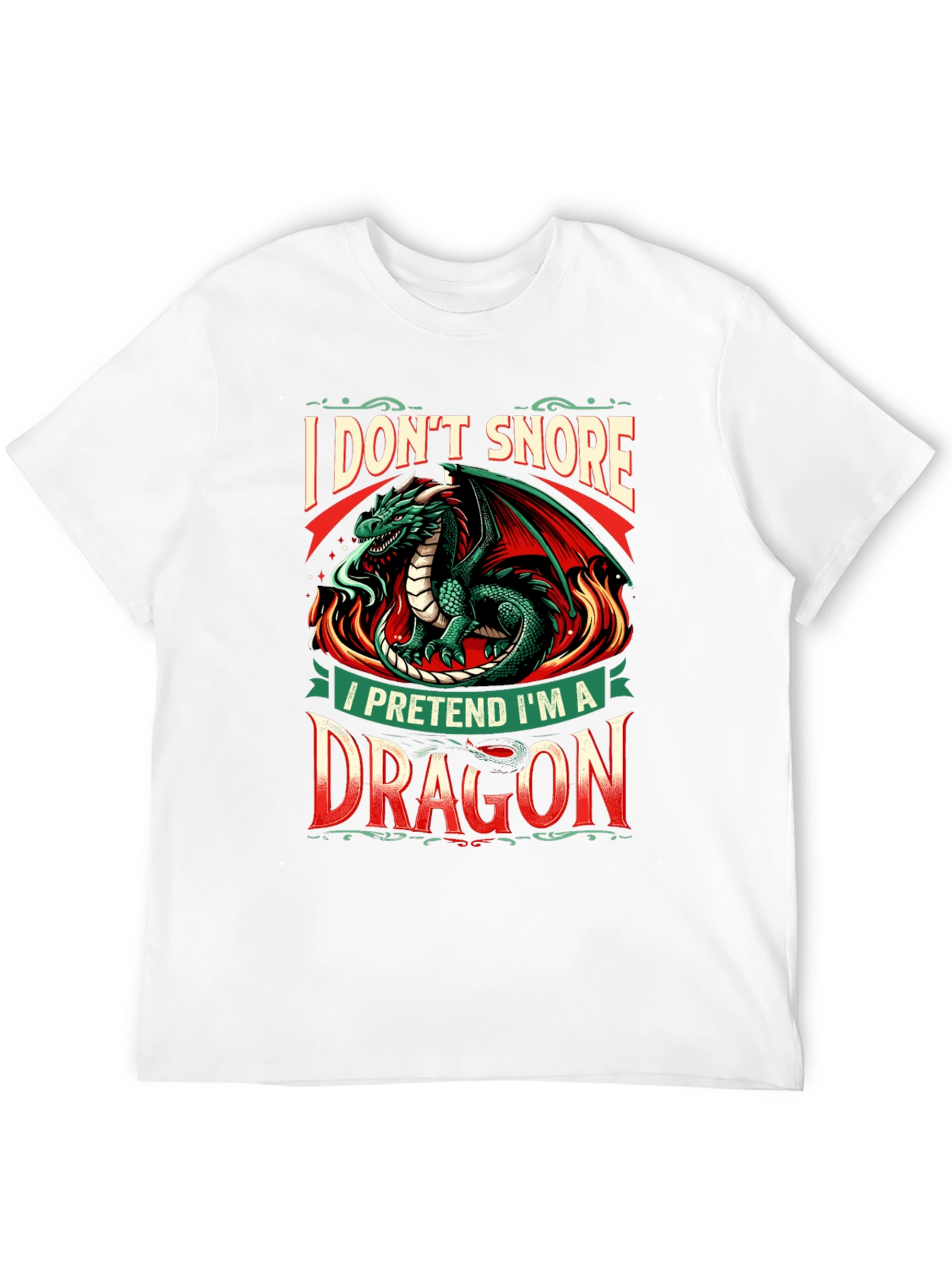 Dragon Snoring T-Shirt - Funny Graphic Tee
