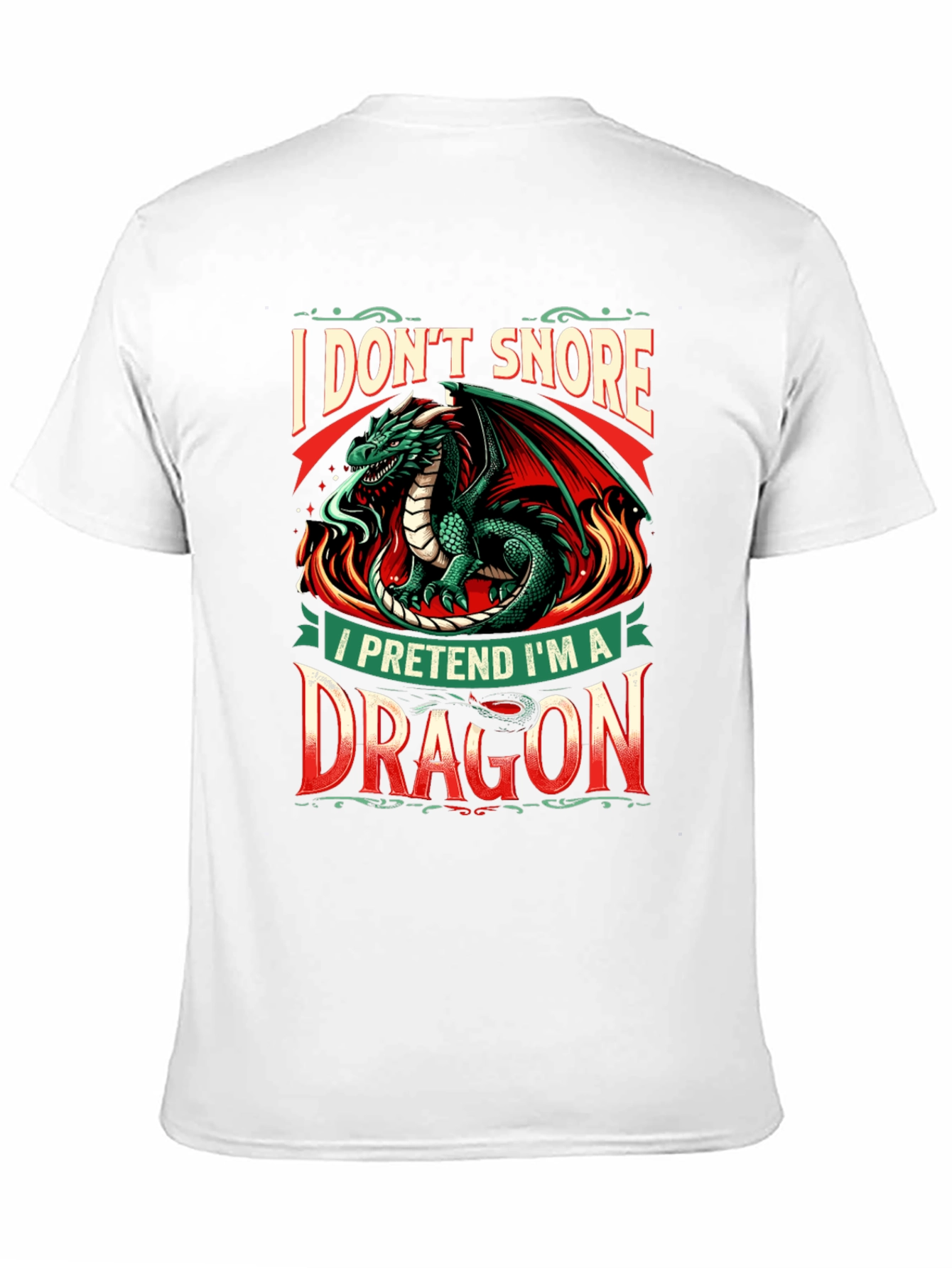 Dragon Snoring T-Shirt - Funny Graphic Tee