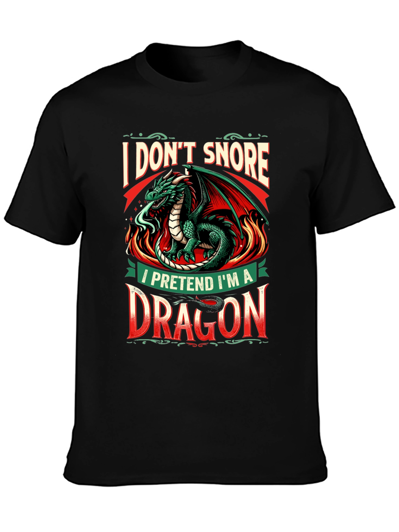 Dragon Snoring T-Shirt - Funny Graphic Tee