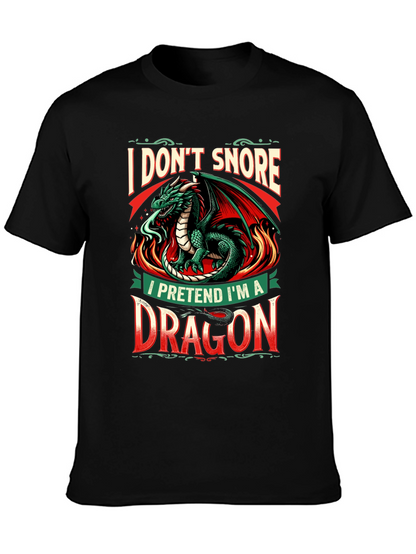 Dragon Snoring T-Shirt - Funny Graphic Tee