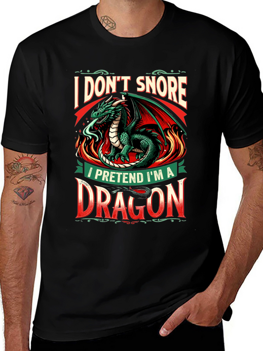 Dragon Snoring T-Shirt - Funny Graphic Tee