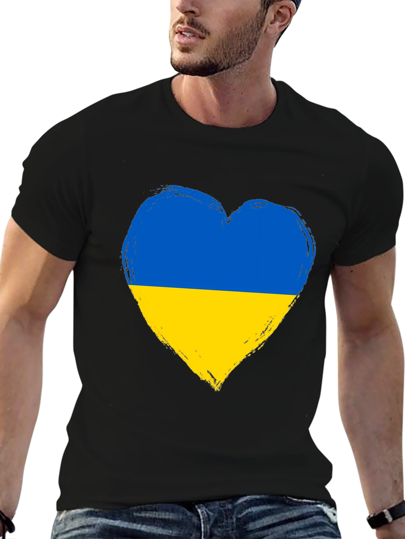 Ukraine Heart Flag Graphic Tee