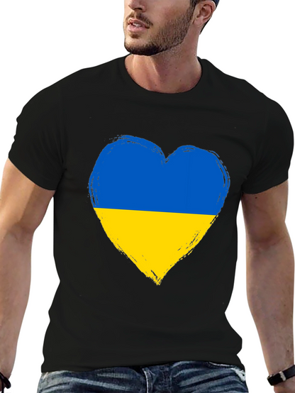 Ukraine Heart Flag Graphic Tee