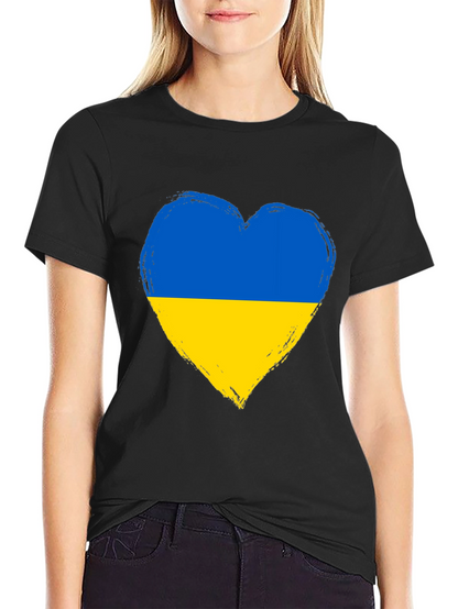 Ukraine Heart Flag Graphic Tee