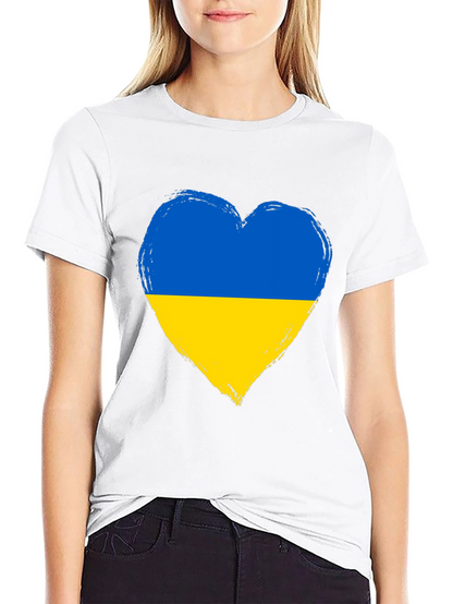 Ukraine Heart Flag Graphic Tee