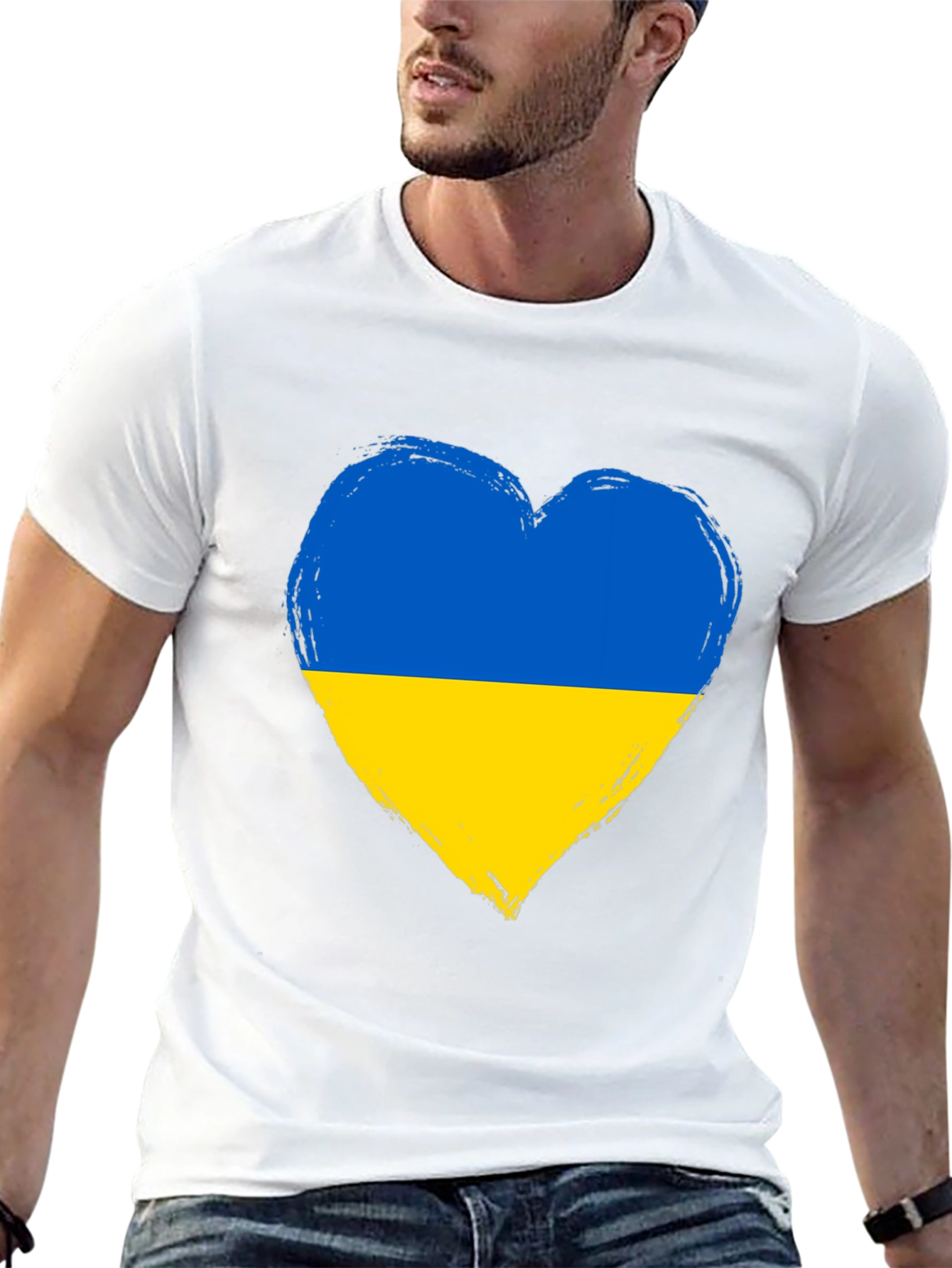 Ukraine Heart Flag Graphic Tee