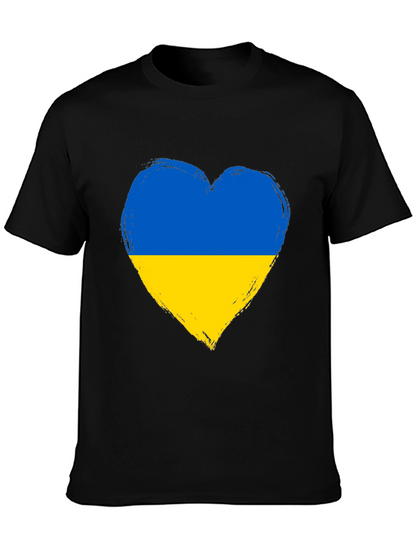 Ukraine Heart Flag Graphic Tee
