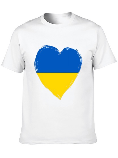 Ukraine Heart Flag Graphic Tee