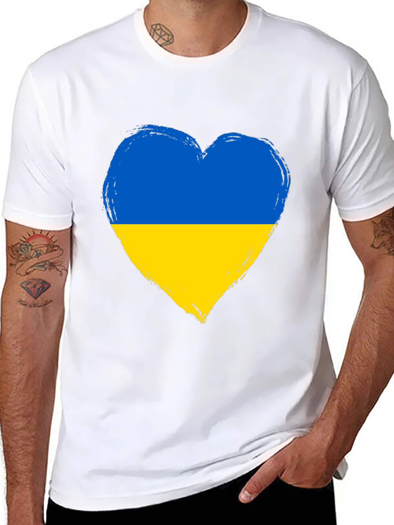 Ukraine Heart Flag Graphic Tee