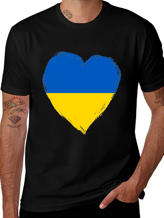 Ukraine Heart Flag Graphic Tee