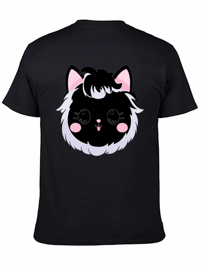 Cute Kawaii Black Cat Graphic Tee