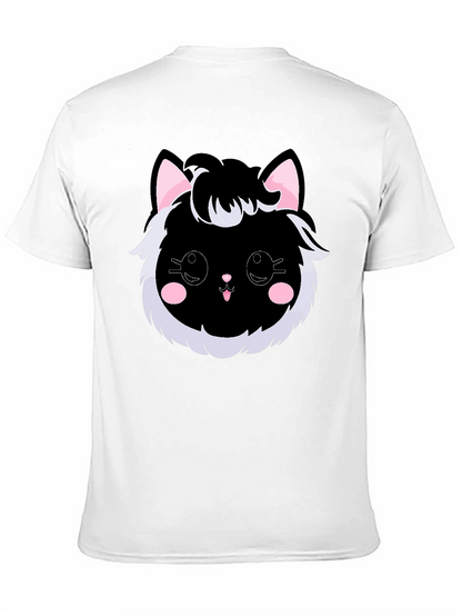 Cute Kawaii Black Cat Graphic Tee