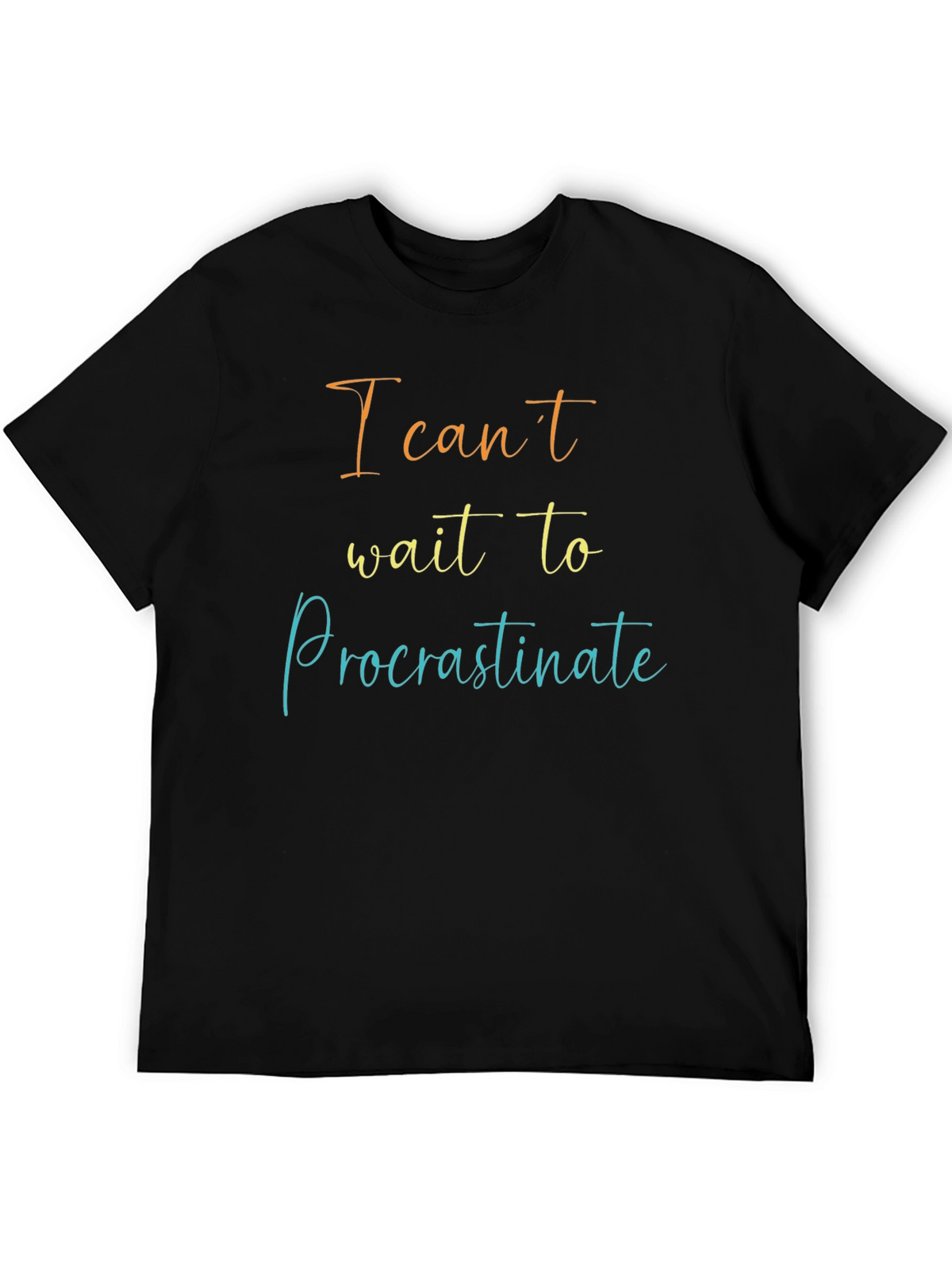 Procrastinate Mens Black T-Shirt