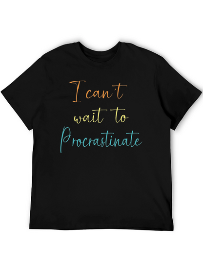 Procrastinate Mens Black T-Shirt