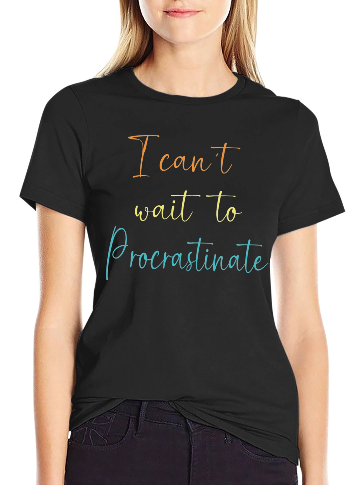 Procrastinate Mens Black T-Shirt