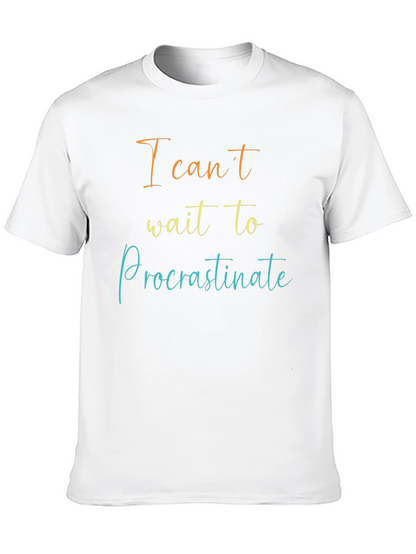 Procrastinate Mens Black T-Shirt