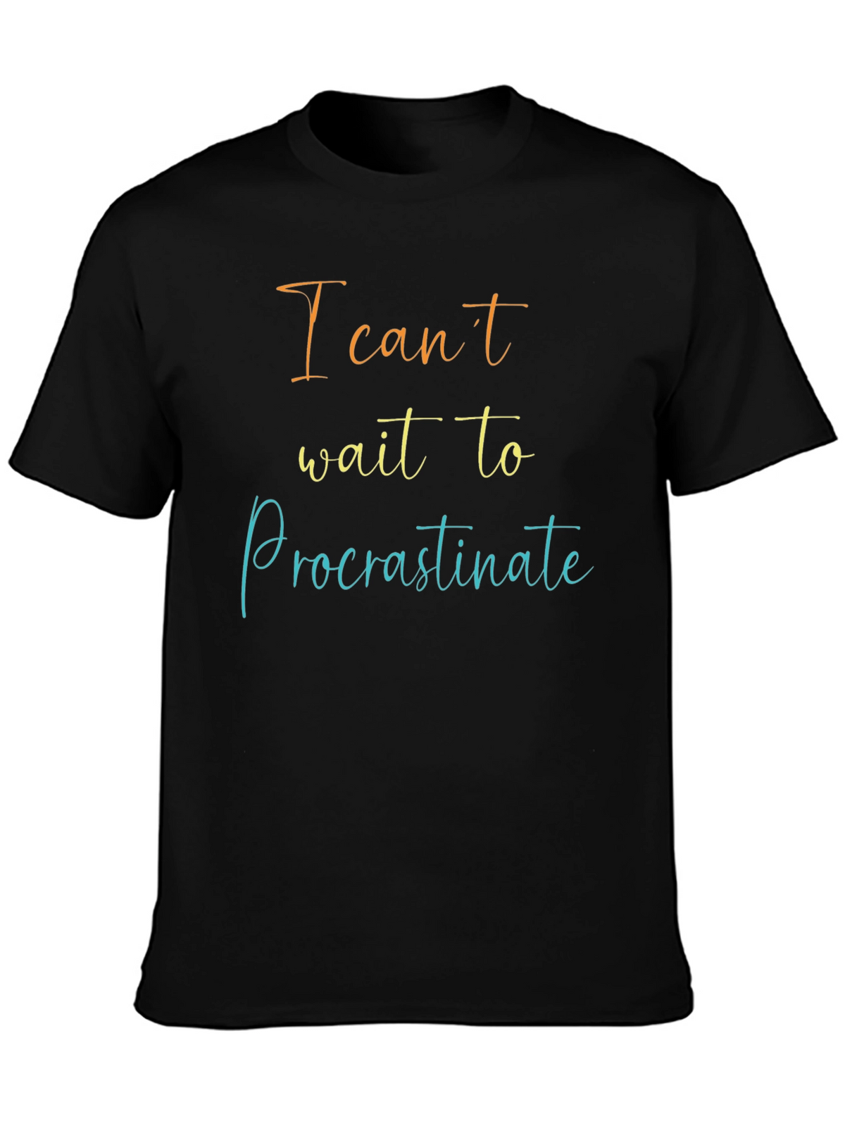 Procrastinate Mens Black T-Shirt