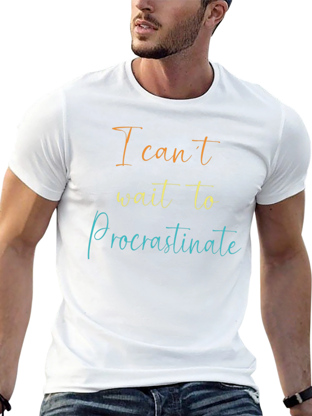 Procrastinate Mens Black T-Shirt