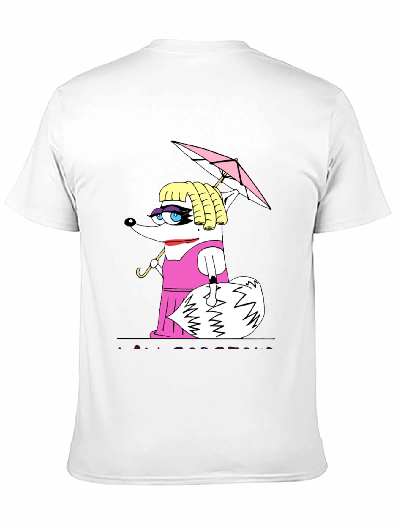 Funny Raccoon in Pink Dress T-Shirt