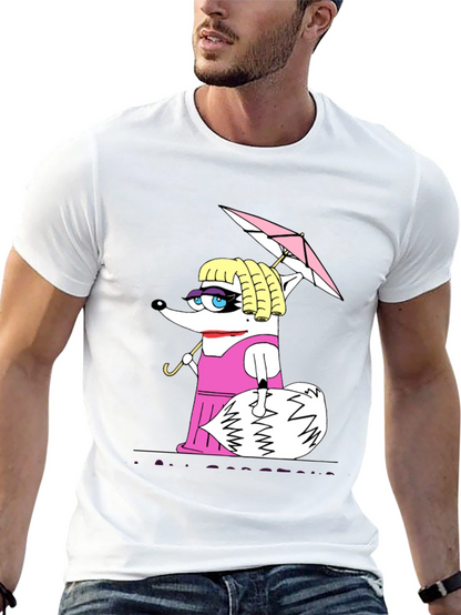 Funny Raccoon in Pink Dress T-Shirt