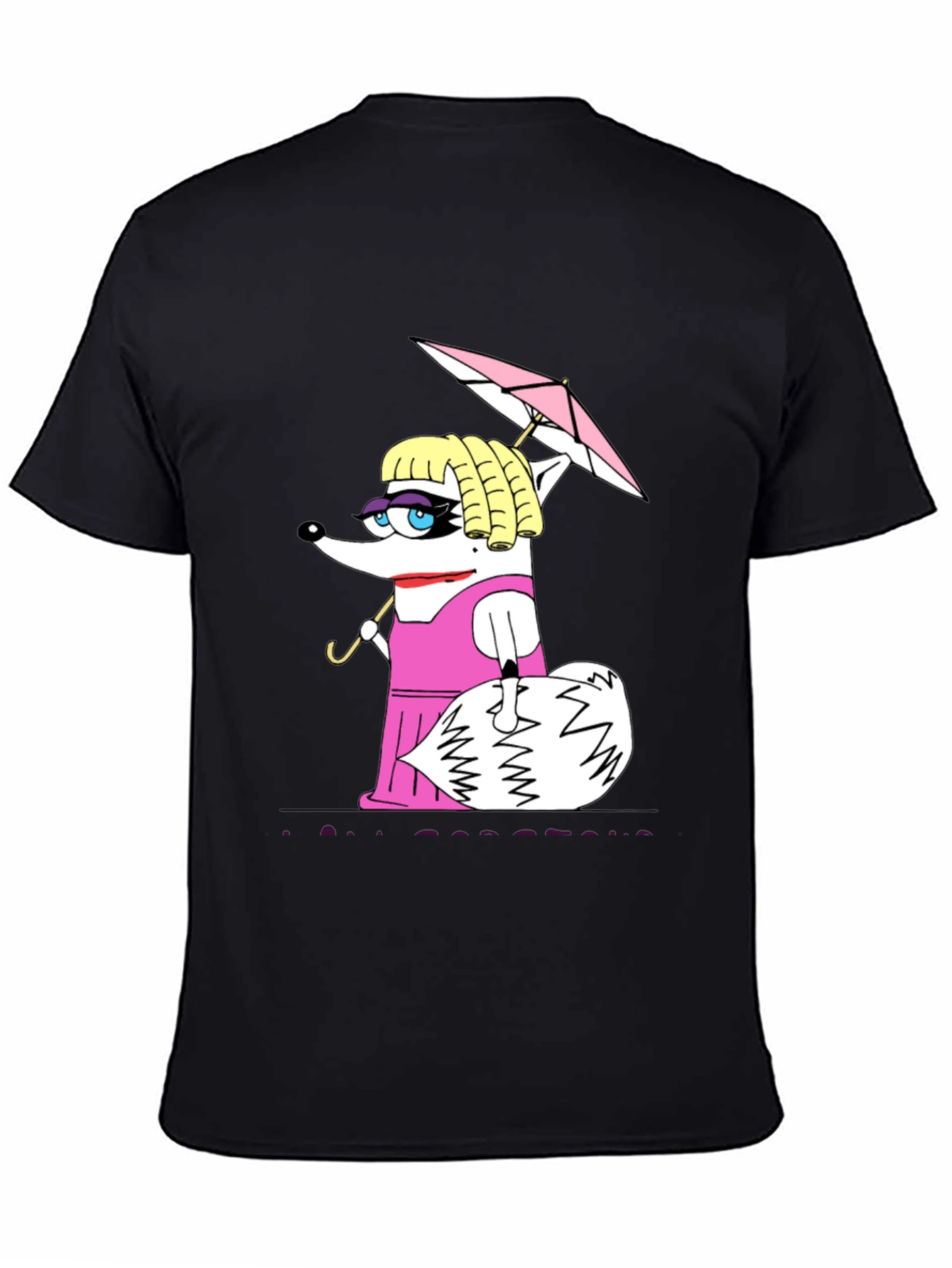 Funny Raccoon in Pink Dress T-Shirt