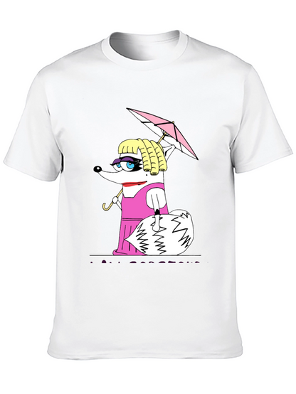 Funny Raccoon in Pink Dress T-Shirt