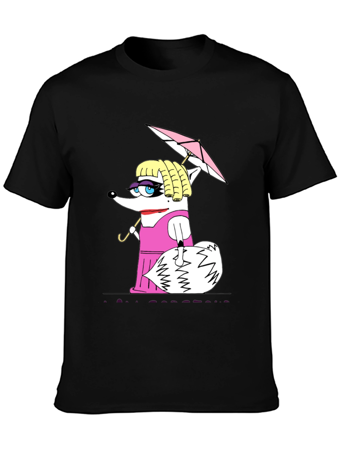 Funny Raccoon in Pink Dress T-Shirt