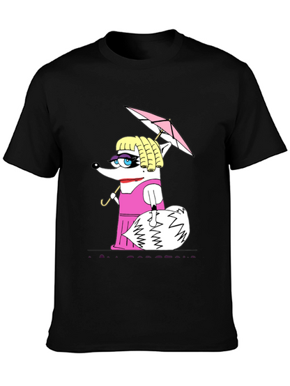 Funny Raccoon in Pink Dress T-Shirt