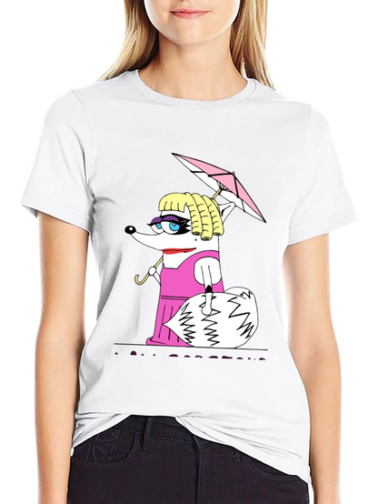 Funny Raccoon in Pink Dress T-Shirt